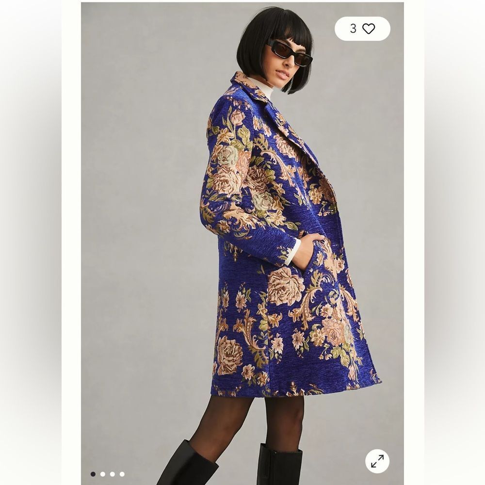 Anthropologie Maeve Brocade Coat
